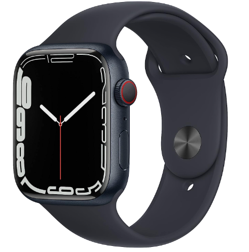 Apple Watch Series 7 GPS  Cellular 45MM - Midnight Aluminum Case with Midnight Sport Band Renewed