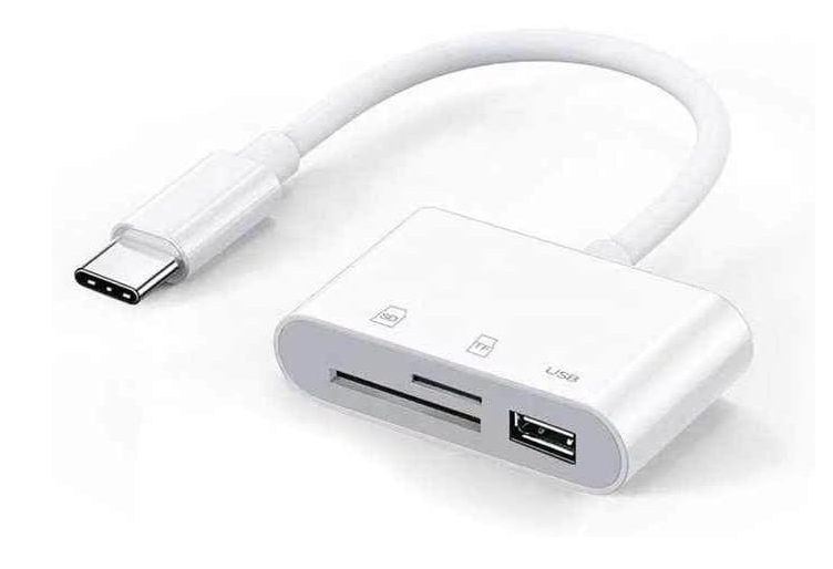 New USB C SD Card Reader for iPhone3 in 1USB-C Adapter USB C Micro SD Card Reader Memory Card Reader SD and Micro SD to Type C OTG Adapter for SDHC SDXC TF UHS-I Cards for USBC laptop smartphone