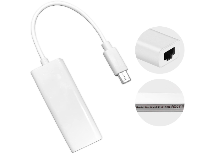 USB C to Ethernet Adapter USB-C to Rj45 Ethernet Adapter Ethernet LAN Network Adapter Powerline RJ45 Adaptor extender internet for PC Laptop TV Apple MacBook Printer 100Mbps Lenovo samsung